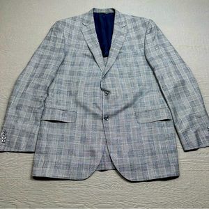 Jack Victor Sport Coat 44L Gray Bamboo Viscose Single Breast Jacket Blazer